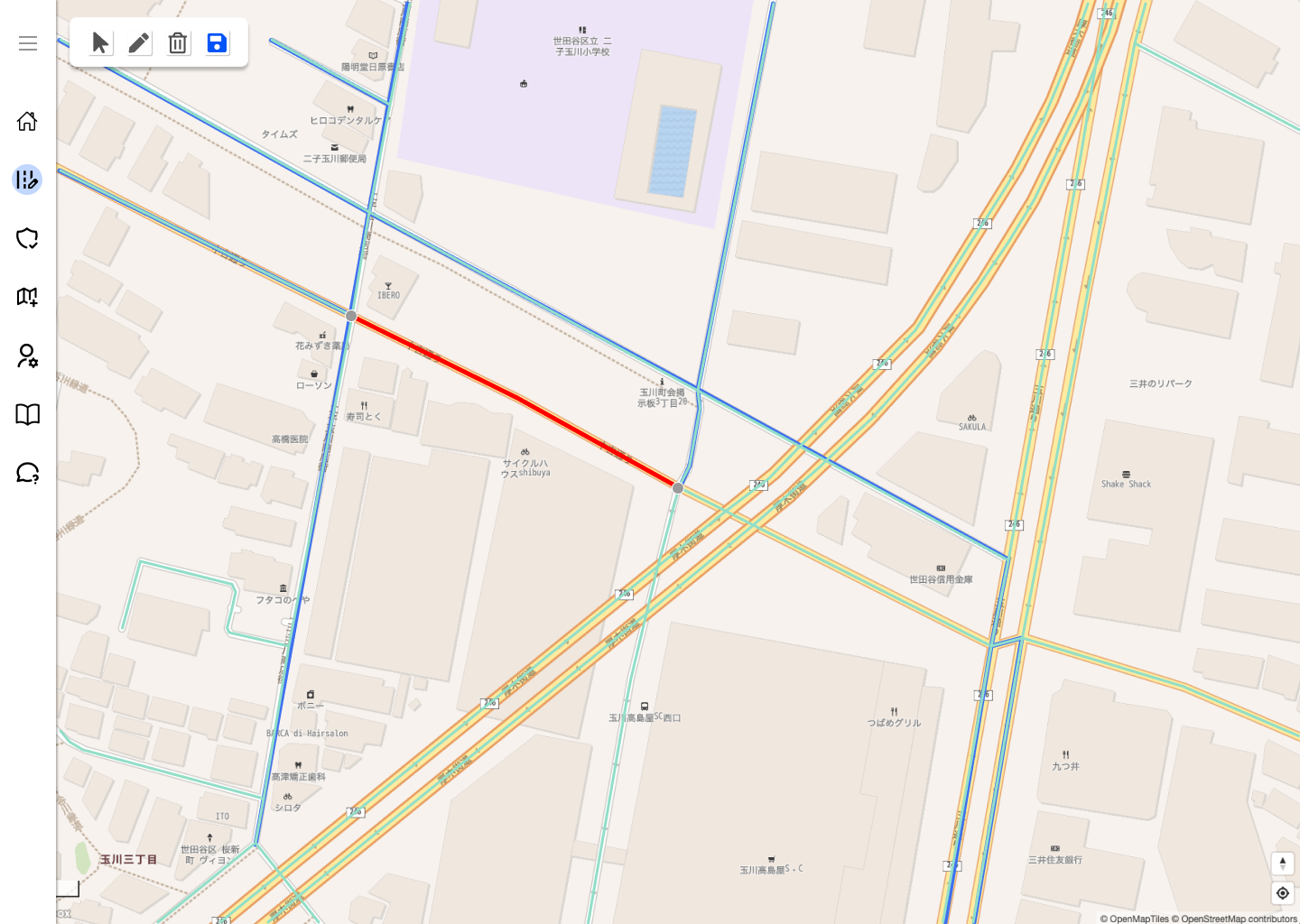 通学路が紙で管理されている