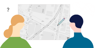 通学路が紙で管理されている